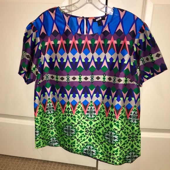 J. Crew Tops - J. Crew Gemstone Floral Silk T-Shirt